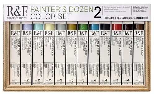 R&F Handgemachte Farben - Professionelle Öl Pigment Stick Maler Dutzend 2er Set...
