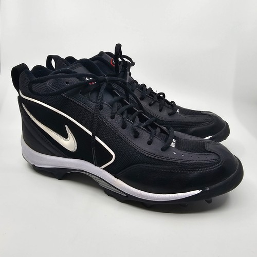 Nike Black White Land Shark Football Cleats Sneakers Mens Size US 10 UK 9 EU 44 - Picture 6 of 7
