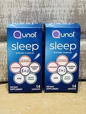 Qunol Sleep Support 5 in 1 Aid Capsules Time Release Melatonin 2 Boxes Exp 11/26
