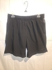 Speedo Men's Black Board Shorts Swim Trunks Pockets Drawstring Lined Size S