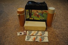 Vintage 1970s Thermos Playmates Insulated Picnic Carry Case Original Packaging