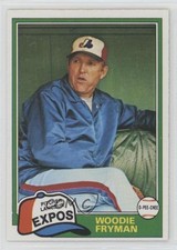 1981 O-Pee-Chee Gray Back Woodie Fryman #170 b8c