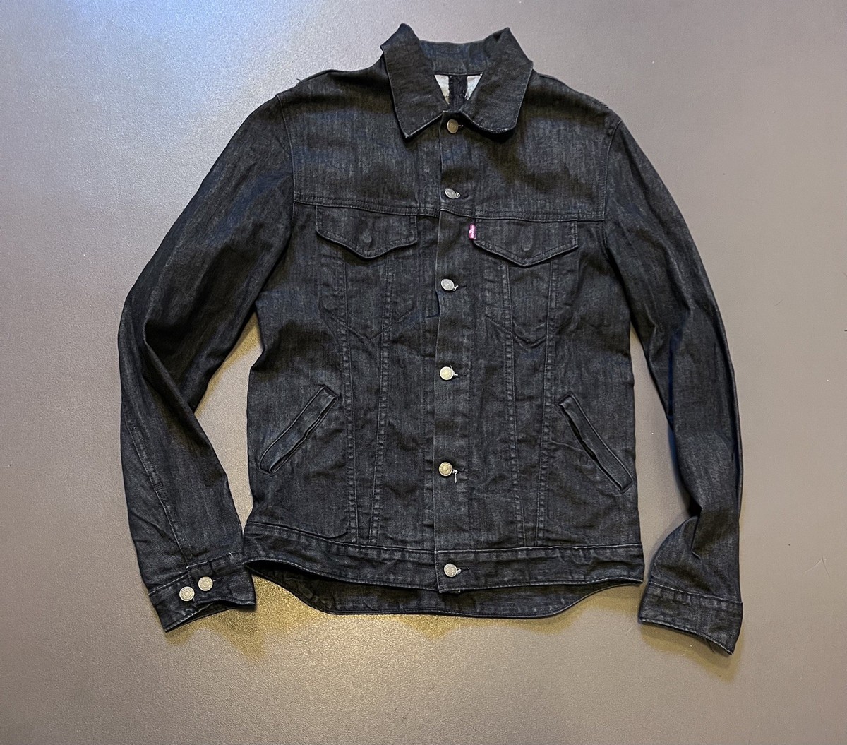 Levis Commuter Indigo Denim Type Trucker Jacket S M 36