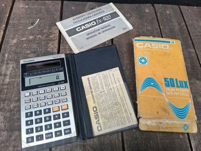 Boxed Vintage Casio fx-920 with Instructions 1986 FREE P&P 