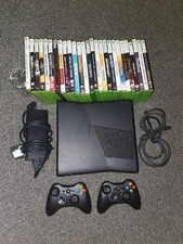 Microsoft Xbox 360 S Console 1439 Model - 2 Controllers - 27 Games - Tested 