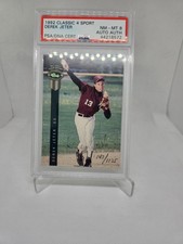 1992 Classic 4 Sport Derek Jeter Autograph Minor League RC PSA Graded #'d Rare!