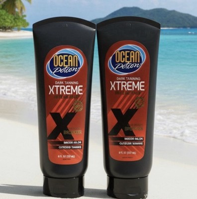 Ocean Potion Dark Tanning Xtreme Intensifier Bronzer 8oz Indoor Outdoor 2 Pack