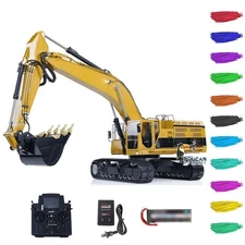 Metal LESU RTR 1/14 RC Hydraulic Excavator C374F Digger PL18EV LITE Sound Smoke