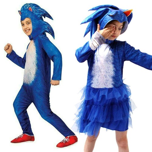 Halloween Kid Sonic The Hedgehog Jumpsuit Cosplay Costume Party Fancy Dress Set⊹ - Picture 8 of 15
