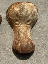 Antique Cast Iron Clawfoot Bathtub Foot Lion Paw Tub Feet Rustic #8