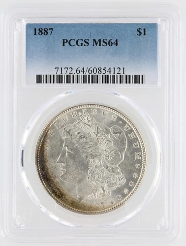 1887 Morgan Silver Dollar PCGS MS64 S$1 Philadelphia Minted No Reserve