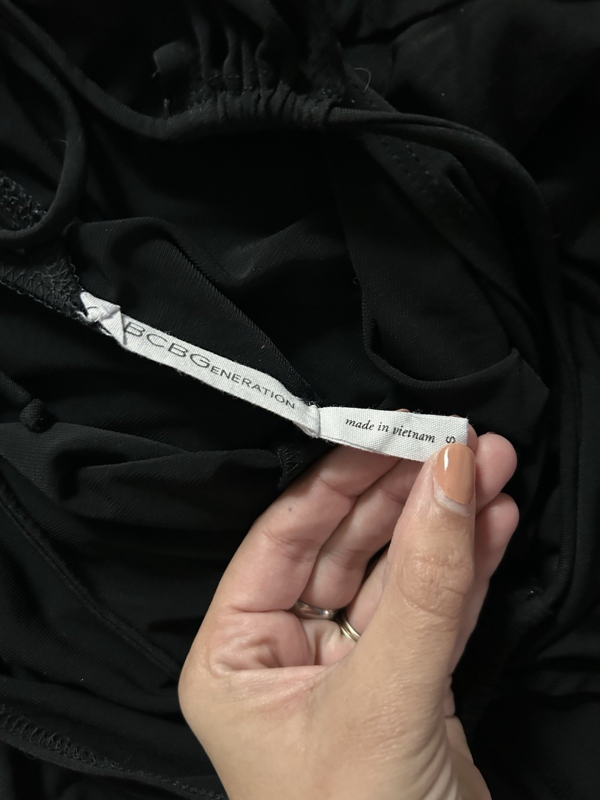 BCBGeneration Black Mini Halter Spaghetti Strap D… - image 3