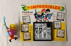 Vintage The Impossibles Slide Puzzle & Coil Man Figure Lot Children's Cartoon