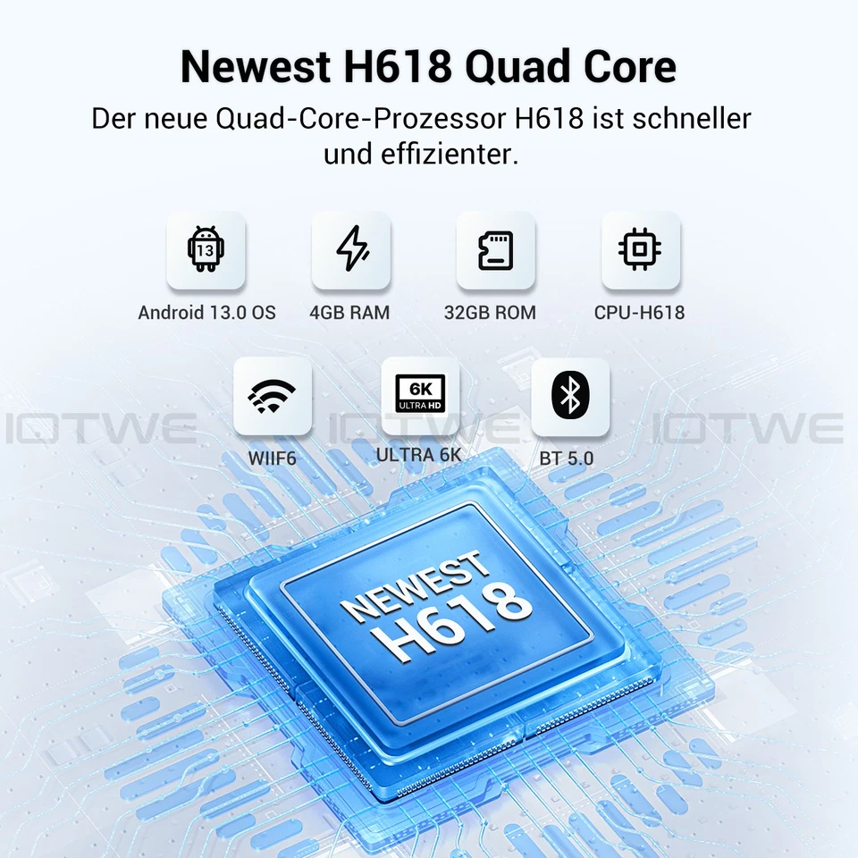 NEU Android 14.0 Smart TV BOX 4GB 128GB WIFI6 Netzwerk Media Player Quad Core DE - Bild 3 von 4