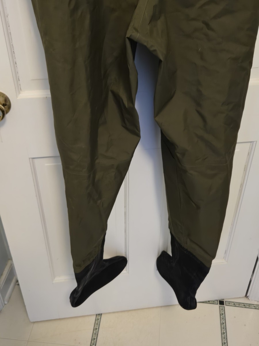 Vintage Orvis Mens Fishing Chest Waders Stocking Foot Olive Green M/L Plus More