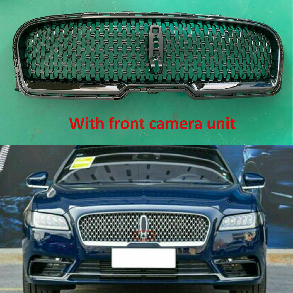 For Lincoln Continental 2017-2020 Front Upper Grill Bumper Vent Grille Black