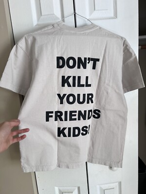 REVENGE 'DON'T KILL YOUR FRIENDS KIDS' WHITE TEE XXXTENTACION SIZE