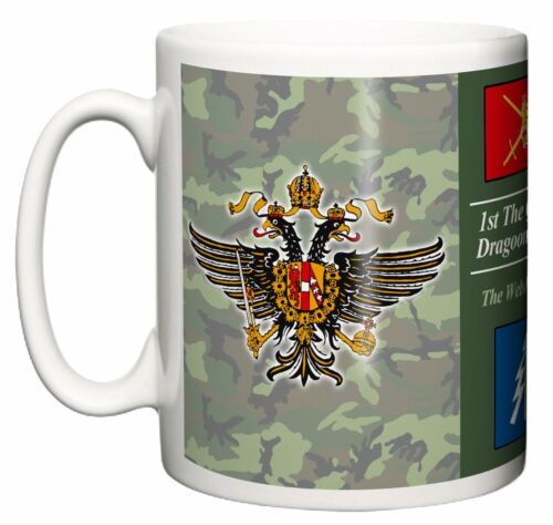 British Army Soldier 1st The Queen's Dragoon Guards Royal Armoured Corps Tea Mug - Afbeelding 1 van 4