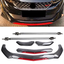 For Honda Accord Front Bumper Lip Spoiler Splitter Strut Rod Carbon Fiber A