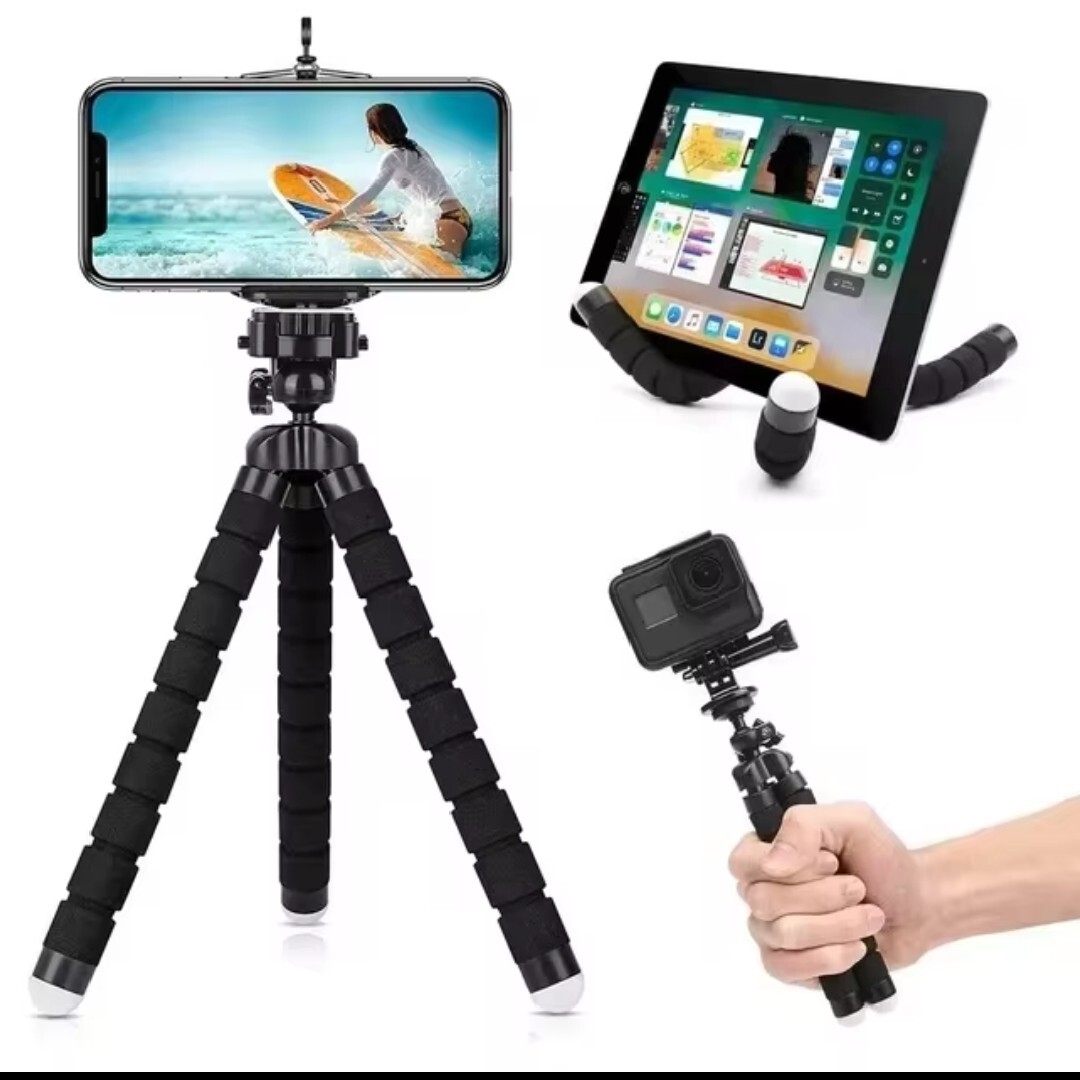 Universal Flexible Mobile Holder – Adjustable Smartphone Stand with Tripod Suppo
