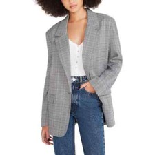 Steve Madden Ladies' Blazer, Gray, Size Small New Oversized Fit