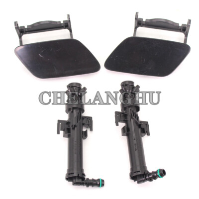 2pcs For Audi Q5 2013 2014-2016 Headlight Washer Nozzle Spray Lift Cylinder+Cap