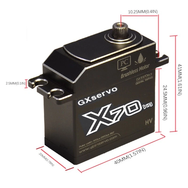 70KG High Torque Metal Gear Steering Digital Servo for 1/10 RC Car Crawler Buggy - image 2 of 4