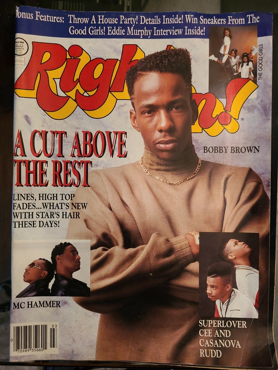 Vintage Right On Magazine Featuring Bobby Brown March 1990