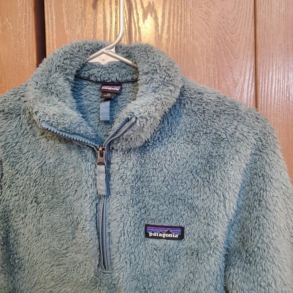 Patagonia Los Gatos Fleece Sherpa Teddy Pullover 1/4 Zip Taupe Large