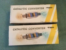 2x Universal 2" Inlet & Outlet Catalytic Converter EPA OBDII Weld-on Set