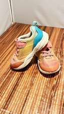 Cat Jack pink leather/mesh sneakers no-tie laces toddler sz 7