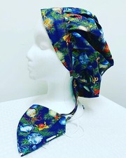 women surgical cap Set With Elastic Back For Expansion And Comfort. One Size