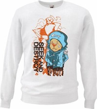 Sweatshirt KLEINER ESKIMO BÄR MIT FISCH AUF DER MÜTZE ITALO EISZEIT IGLU in Weiß