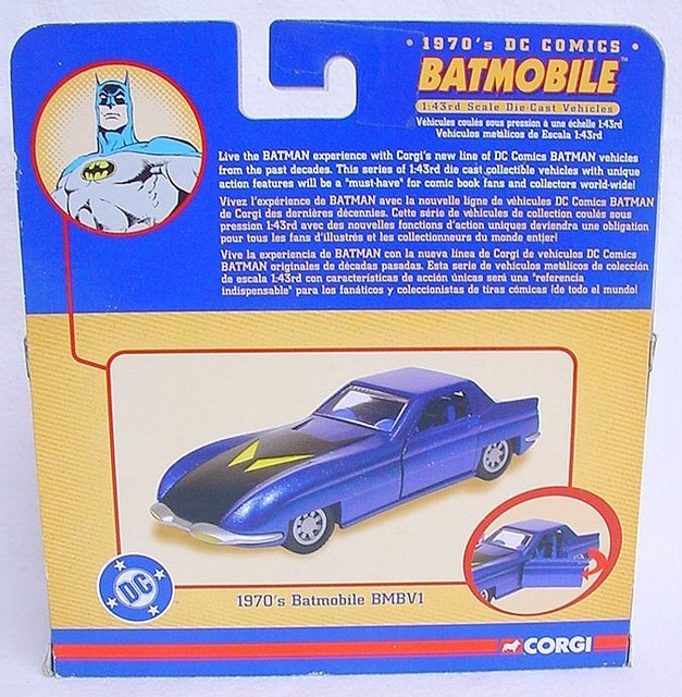 Corgi Classics 1:43 BATMAN 1970's DC COMICS BATMOBILE BLUE