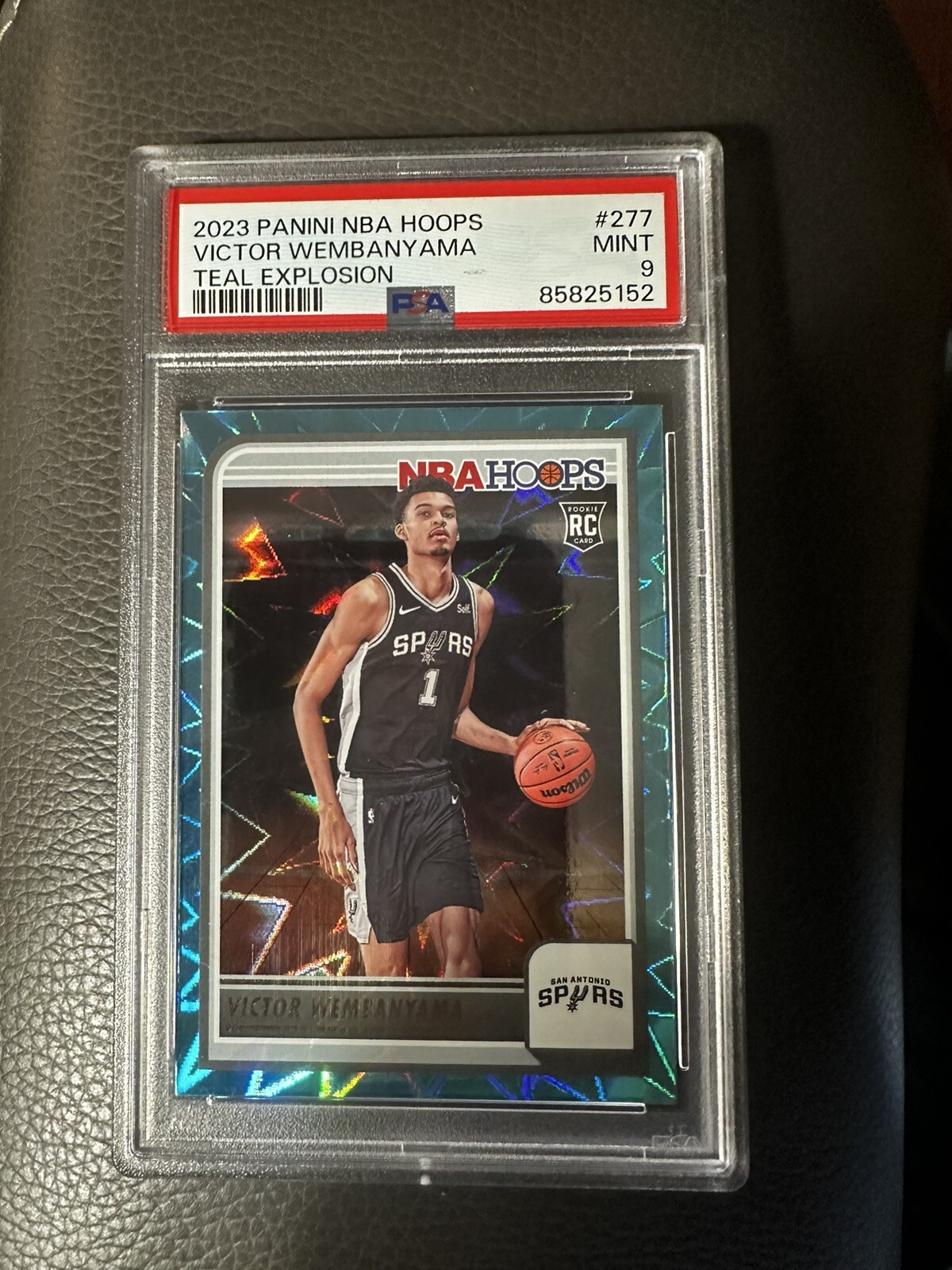 2023-24 NBA Hoops Victor Wembanyama Teal Explosion PSA 9 #277 Mint