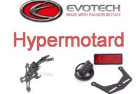 Set Nummernschildhalter Licht Reflektor Evotech Ducati Hypermotard 796 2007 2008