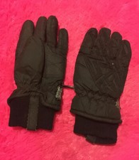 Boys Thinsulate Insulation 40 gram Black Winter SKI GLOVES Sz 8-12 Girls Youth