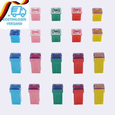 HUAZIZ 20 Stück Jcase Blocksicherung Mini Auto Sicherung 20A/30A/40A/50A/60A, St