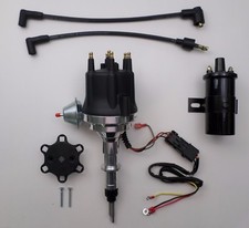 Small Cap Chevy Inline 6 Cyl 194-230-250-292 Black Hei Distributor Black Round