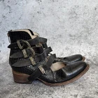 Freebird Scarlett Croco Black Leather Western Boho Shoes Women’s Size US 9