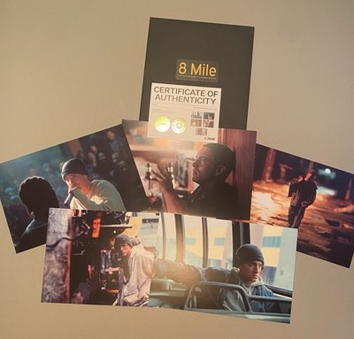 Eminem 8 Mile 20th Anniversary Photo Set Of 5 Embossed Shady Certified COA
