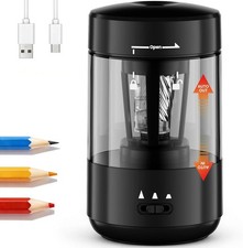 Electric Pencil Sharpener for Classroom,Auto in  Out, Type-C Rechargeable
