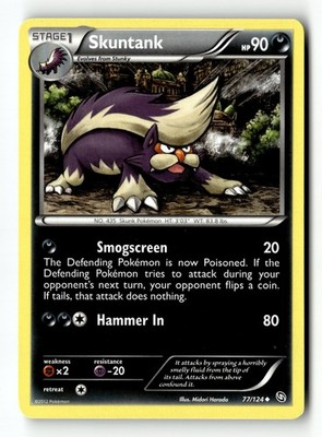 Pokemon Karte Skuntank LP Dragons Exalted 77/124