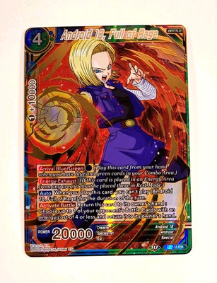 Android 18, Full of Rage - P-172 PR - Gold Stamped Foil - Dragon Ball Super Card