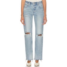 Moussy Vintage Odessa Wide Straight Leg Jeans Size 28