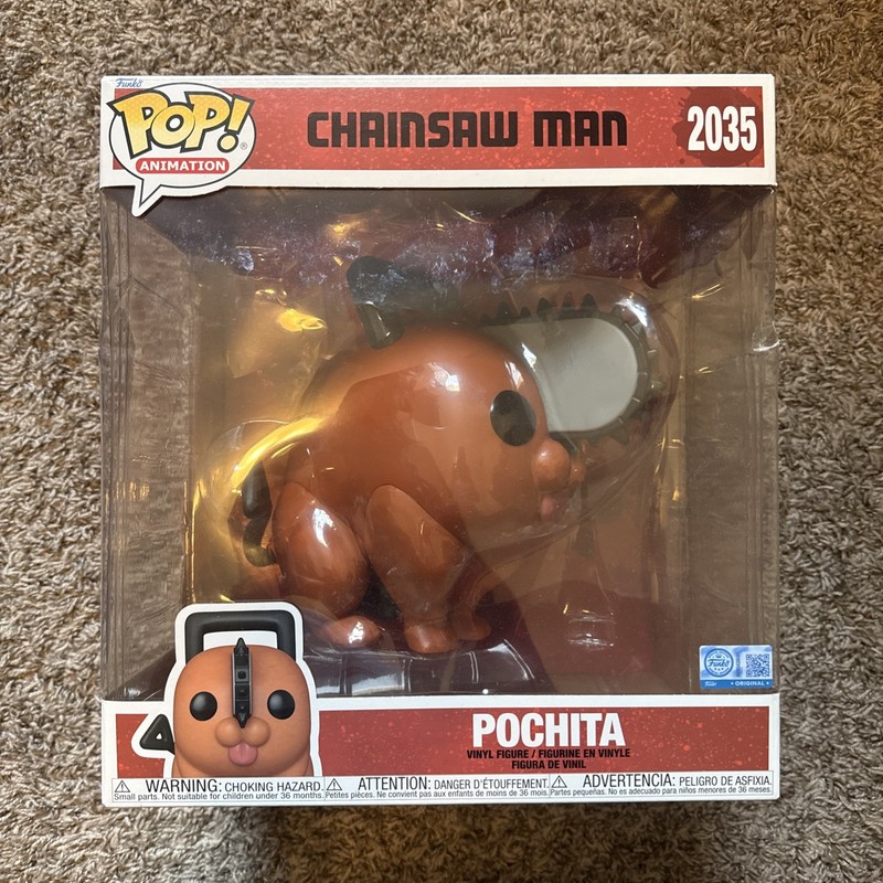 *DAMAGED* Funko Pop! Jumbo: Chainsaw Man - Pochita - Vinyl- #2035