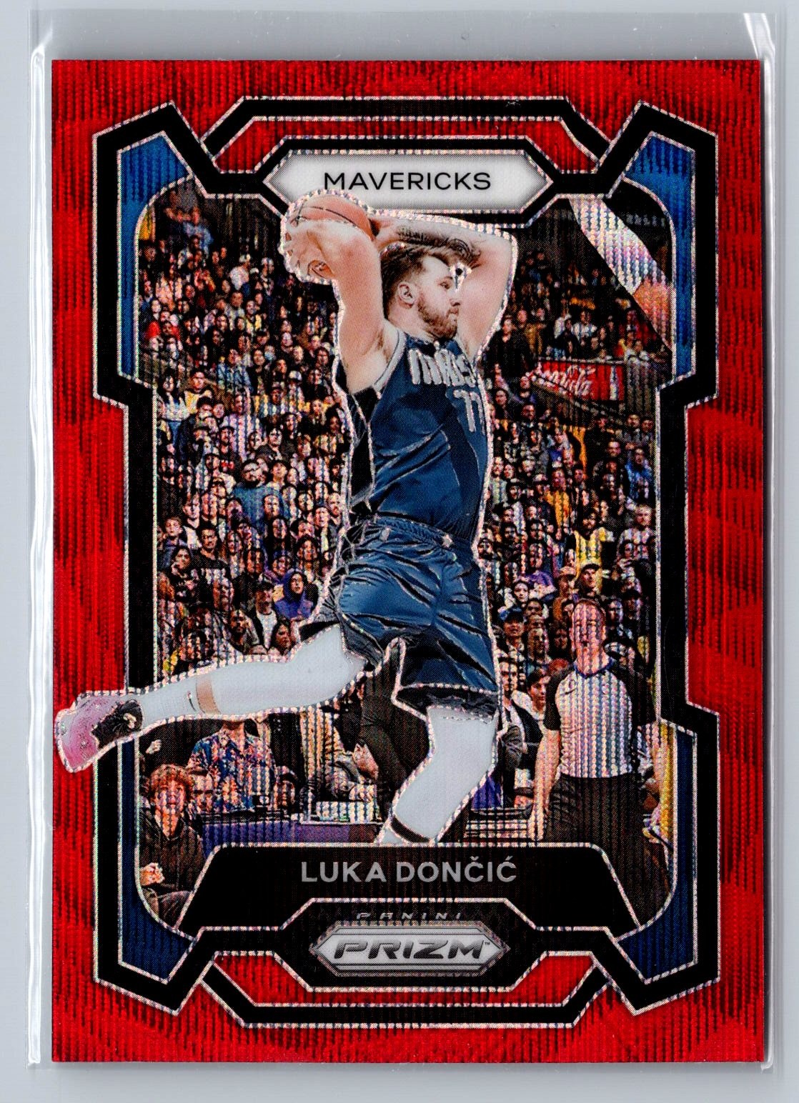 Luka Doncic 2023-24 Panini Prizm #110 Prizms Ruby Wave