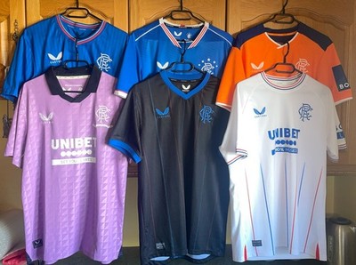 Glasgow Rangers Castore Short Sleeve Large Home & Away Jersey s Bundle / Restposten