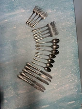 Oneida Community Stainless Flatware Rose Pattern 20 Piece Lot 