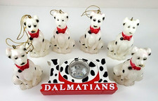 lot of 7 Vintage Disney 101 Dalmatians dog ornaments  Snow Globe McDonalds 1996